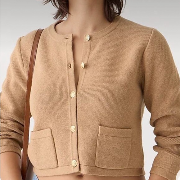 J.Crew Emilie patch-pocket sweater lady jacket - Picture 1 of 6